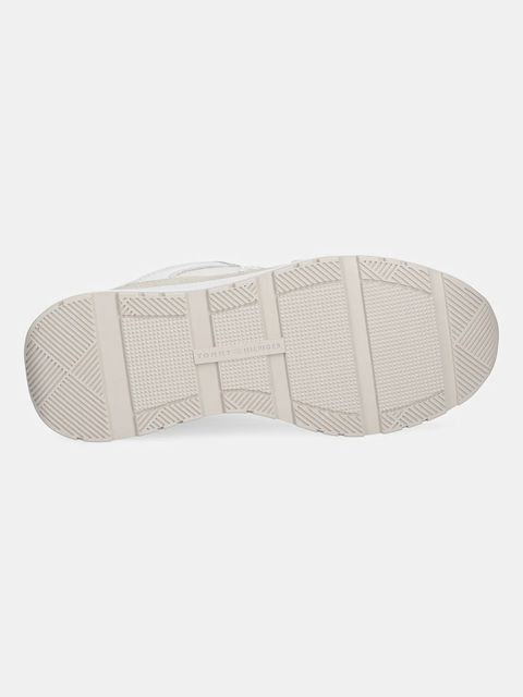 Tommy Hilfiger sneakersy skórzane CASUAL FASHION RUNNER LTR damskie kolor beżowy FW0FW08832