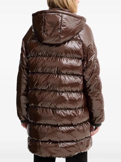 PINKO Burro padded coat - Brown