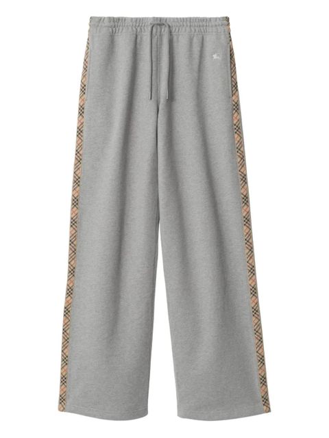 Burberry checkered-trim track pants - Grey - zdjęcie produktu nr 1
