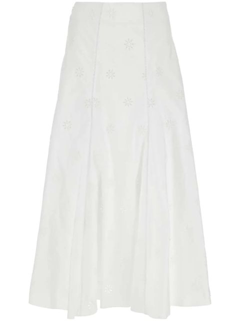Chloé broderie-anglaise poplin skirt - White - zdjęcie produktu nr 1