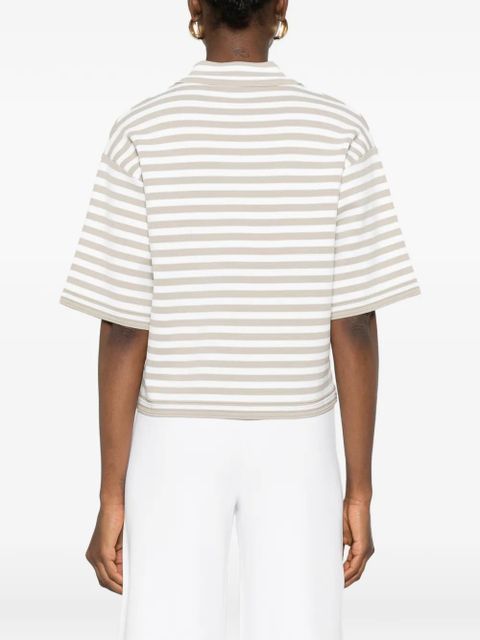 Max Mara striped V-neck T-shirt - Neutrals