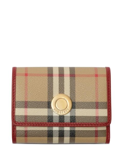 Burberry check folding wallet - Neutrals - zdjęcie produktu nr 1