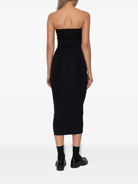 ENTIRE STUDIOS strapless ribbed midi dress - Black