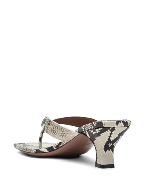 Paris Texas Portofino snakeskin-effect sandals - Neutrals