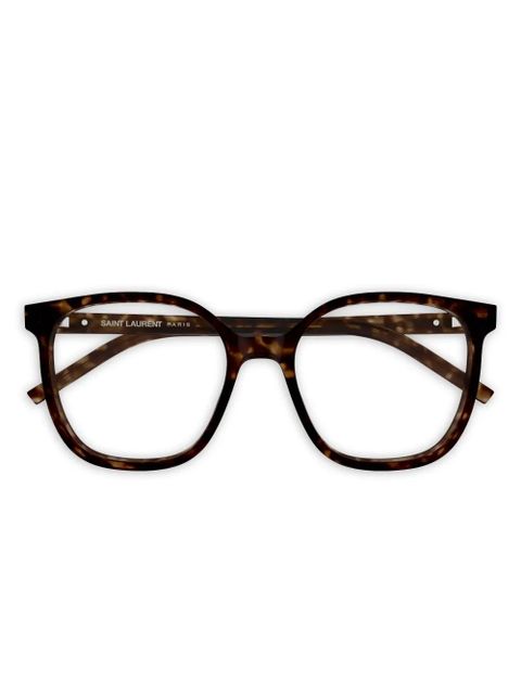 Saint Laurent Eyewear round-frame glasses - Brown - zdjęcie produktu nr 1
