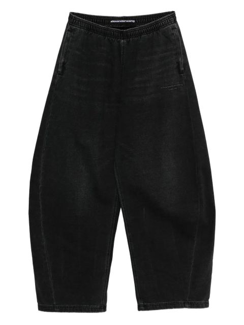 Alexander Wang elasticated-waist wide-leg trousers - Black - zdjęcie produktu nr 1