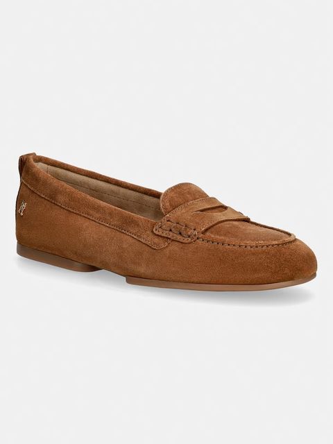 Tommy Hilfiger mokasyny damskie zamszowe TH FLEX SUEDE LOAFER BALLERINA - zdjęcie produktu nr 1
