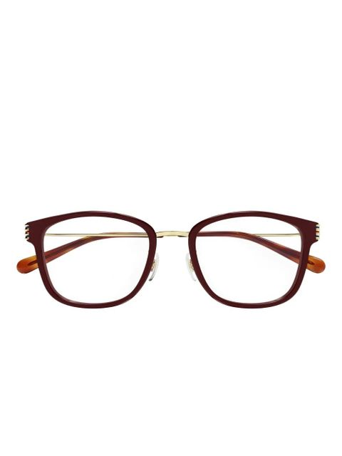 Gucci Eyewear square-frame glasses - Red - zdjęcie produktu nr 1