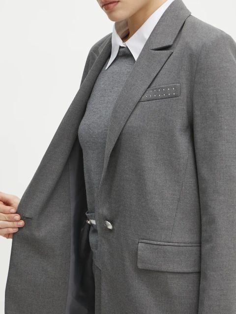 Morgan marynarka VANIS.F kolor szary jednorzędowa gładka VANIS.F