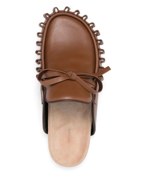 JW Anderson bow-detail slippers - Brown