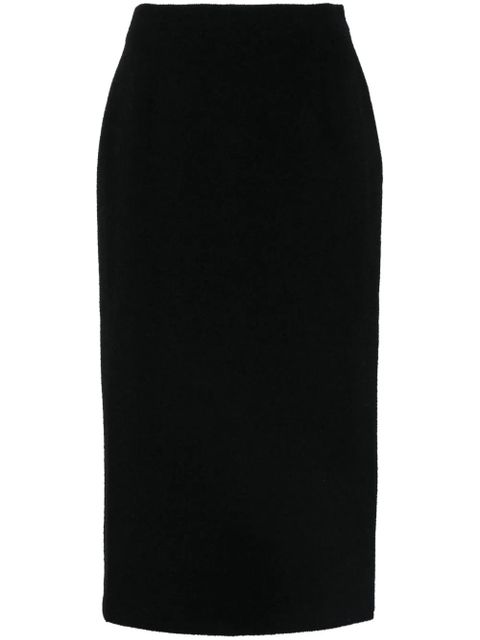 Alessandra Rich tweed bouclé midi skirt - Black - zdjęcie produktu nr 1