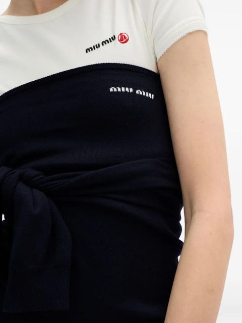 Miu Miu boat-neck sweater - Blue