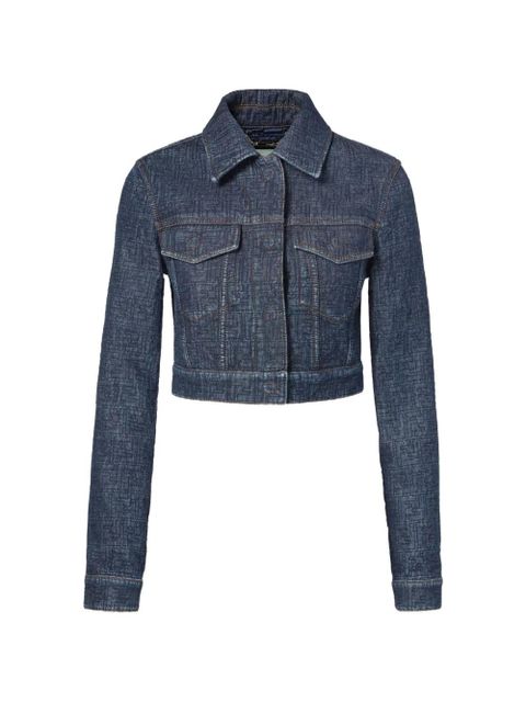 FENDI monogram crop jacket - Blue - zdjęcie produktu nr 1