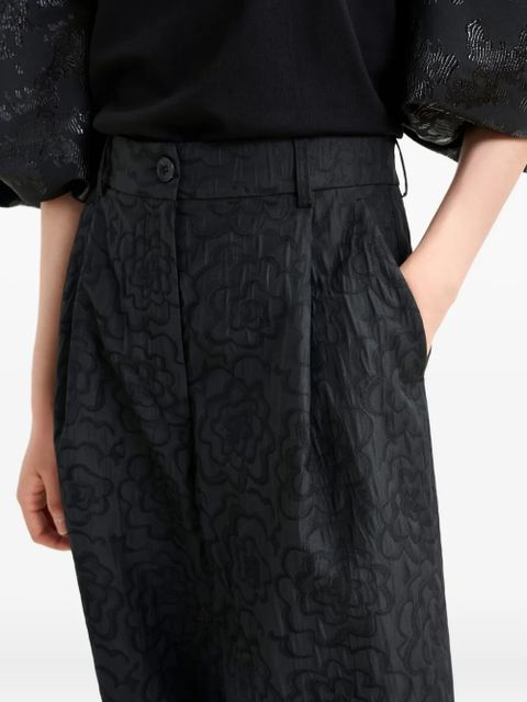 Essentiel Antwerp Instore jacquard pleated trousers - Black - zdjęcie produktu nr 2