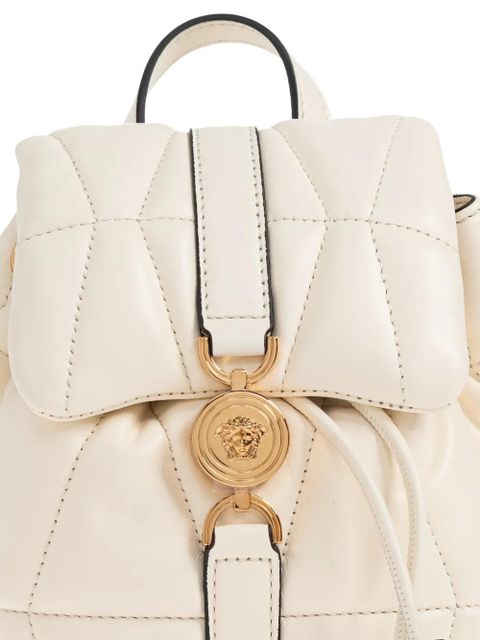 Versace Kleio quilted drawstring backpack - Neutrals
