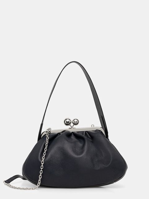 Weekend Max Mara torebka skórzana CUBICO kolor granatowy 2615511174600 - zdjęcie produktu nr 1