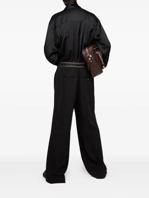 Acne Studios layered satin blouse - Black