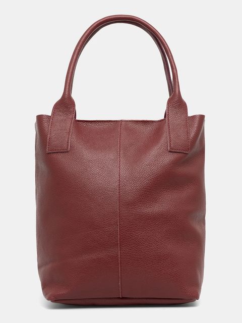 Answear Lab torebka skórzana kolor bordowy