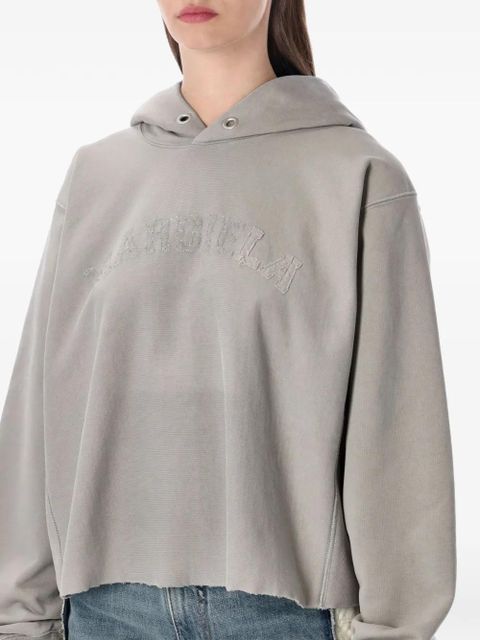 Maison Margiela frayed cotton sweatshirt - Grey