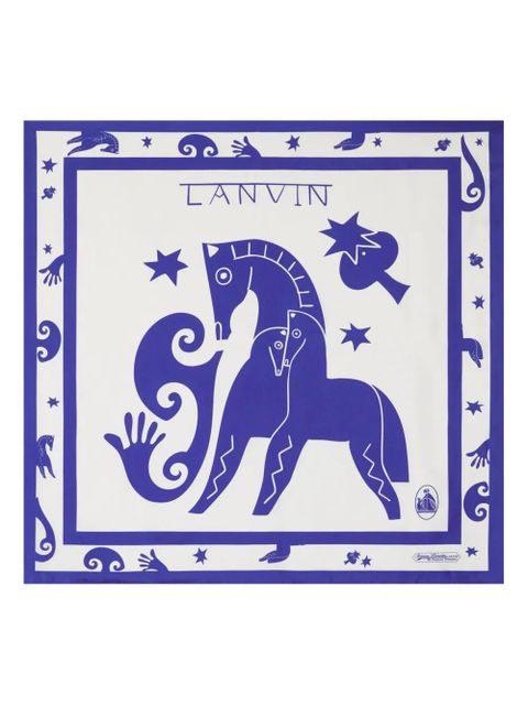 Lanvin graphic-print scarf - White - zdjęcie produktu nr 1