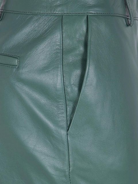 The Frankie Shop Lior leather trousers - Green