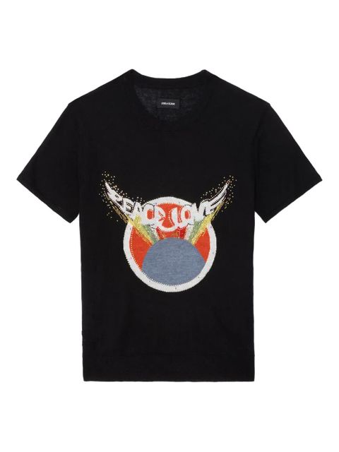 Zadig&Voltaire embellished graphic t-shirt - Black - zdjęcie produktu nr 1