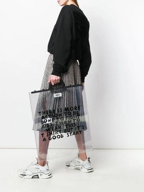 MM6 Maison Margiela logo tote bag - White - zdjęcie produktu nr 2