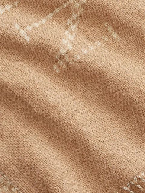 Lauren Ralph Lauren szalik z domieszką wełny kolor beżowy wzorzysty 454960038