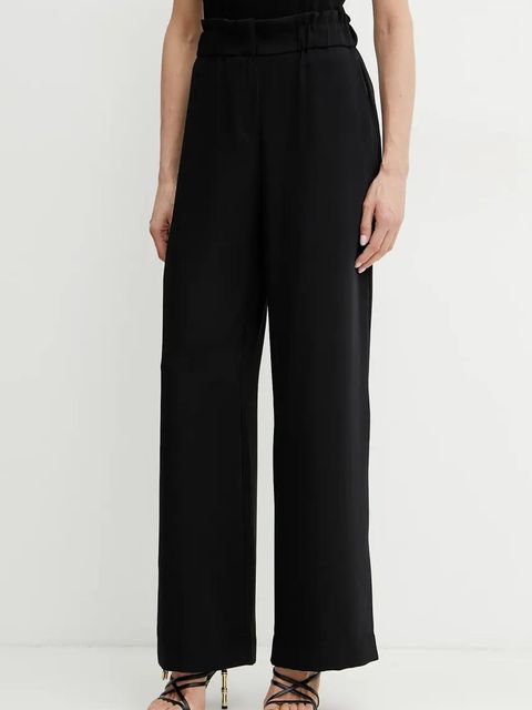 Morgan spodnie PBIRD damskie kolor czarny proste high waist PBIRD - zdjęcie produktu nr 1