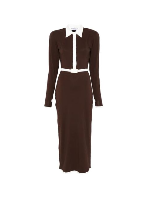 Rowen Rose collared midi dress - Brown - zdjęcie produktu nr 1