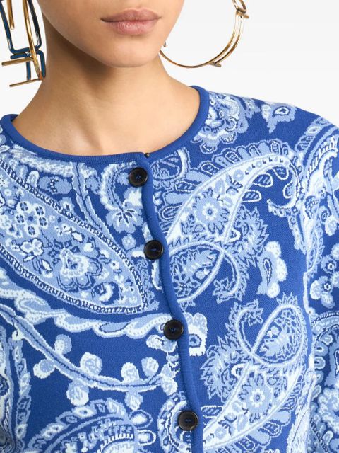 ETRO jacquard paisley-motif cardigan - Blue - zdjęcie produktu nr 2