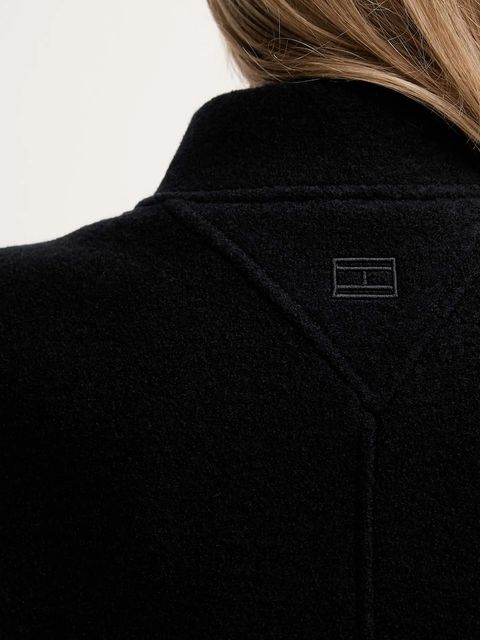 Tommy Hilfiger kurtka z dodatkiem wełny kolor czarny przejściowa WW0WW45724