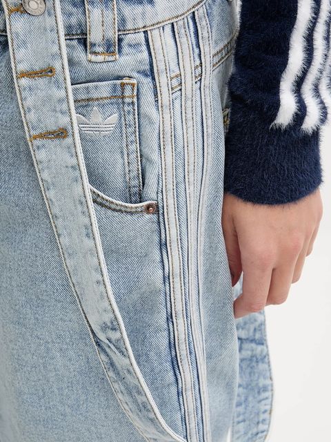 adidas Originals ogrodniczki jeansowe Pride x Jeremy Scott kolor niebieski JY2022