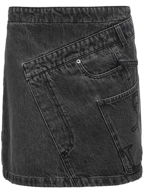 JW Anderson twisted denim mini skirt - Grey - zdjęcie produktu nr 1