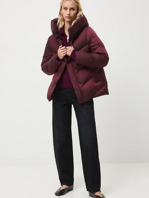 Medicine kurtka puchowa kolor bordowy - zdjęcie produktu nr 2