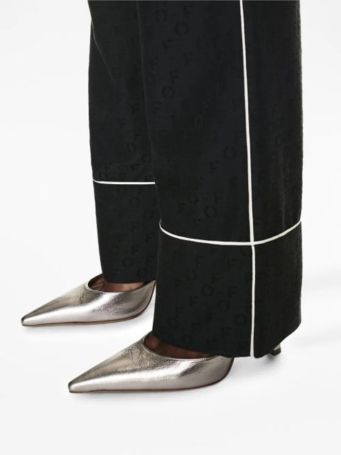 Off-White straight-leg pyjama-inspired trousers - Black