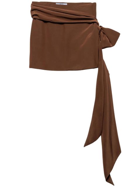 Prada crepe de Chine mini skirt - Brown - zdjęcie produktu nr 1