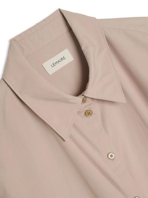 LEMAIRE classic-collar wrap midi dress - Neutrals