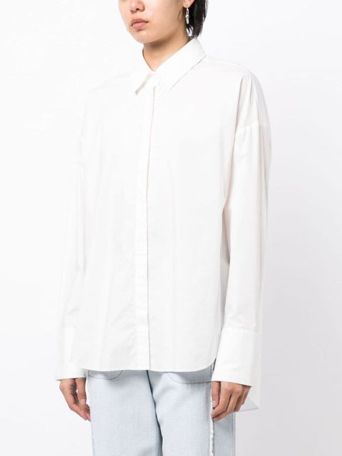 STAUD long-sleeve cotton shirt - White
