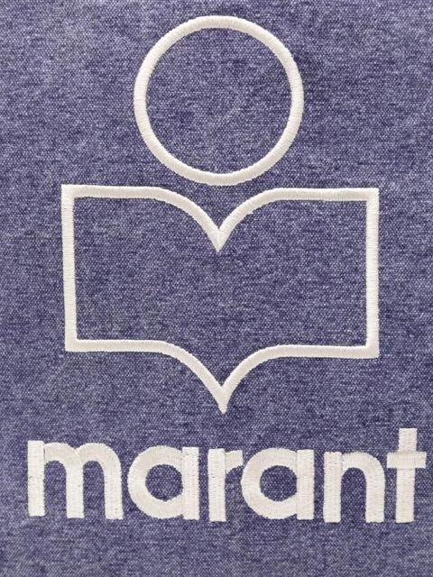 ISABEL MARANT small Yenky logo-embroidered tote bag - Purple