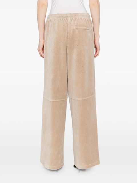 Alexander Wang crystal-embellished track pants - Neutrals