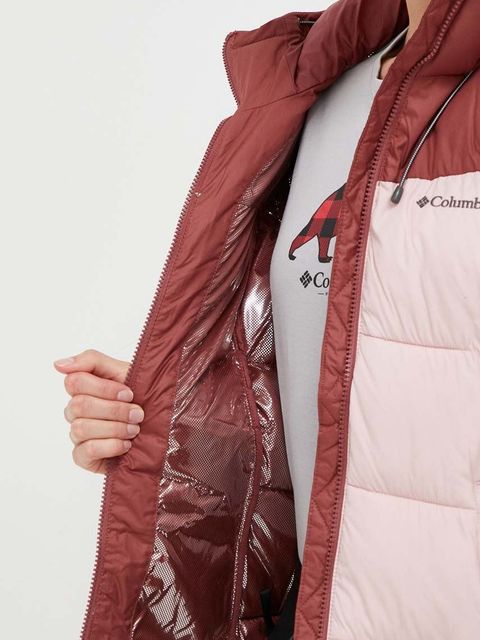 Columbia kurtka damska kolor różowy zimowa
