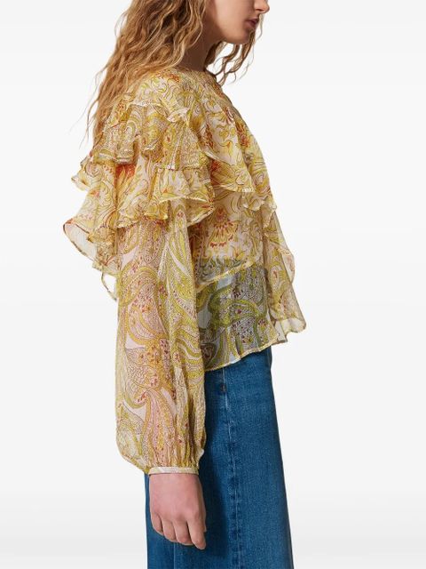 TWINSET floral-print silk blouse - Yellow - zdjęcie produktu nr 2