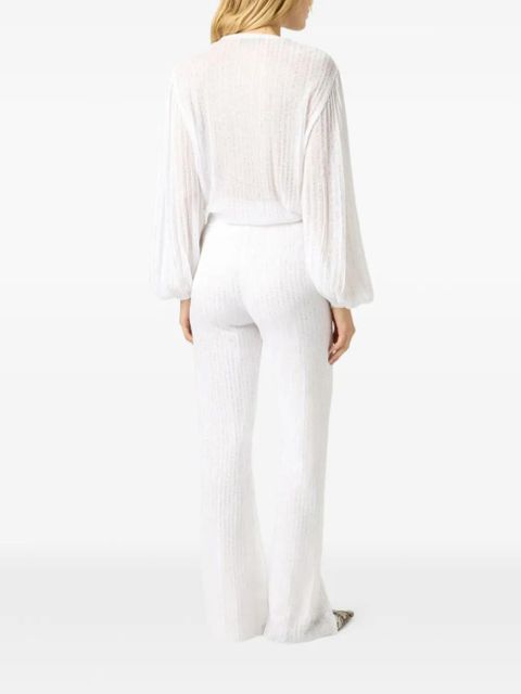 Missoni sequin-embellishment trousers - White