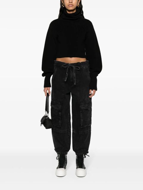 MARANT ÉTOILE Ivy cropped cargo jeans - Black