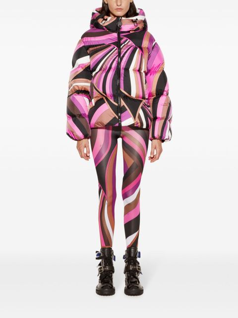 PUCCI Iride-print puffer jacket - Pink