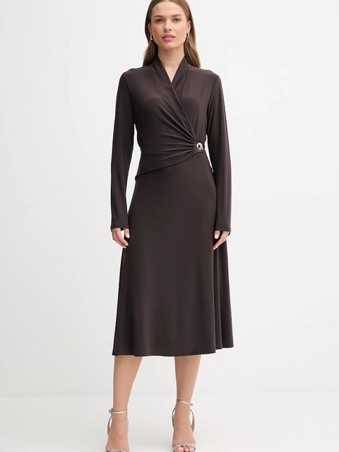 Joseph Ribkoff sukienka kolor brązowy midi rozkloszowana 253235 - zdjęcie produktu nr 2