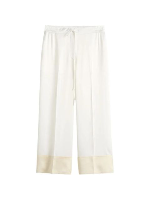 TOTEME drawstring-fastening panelled trousers - White - zdjęcie produktu nr 1