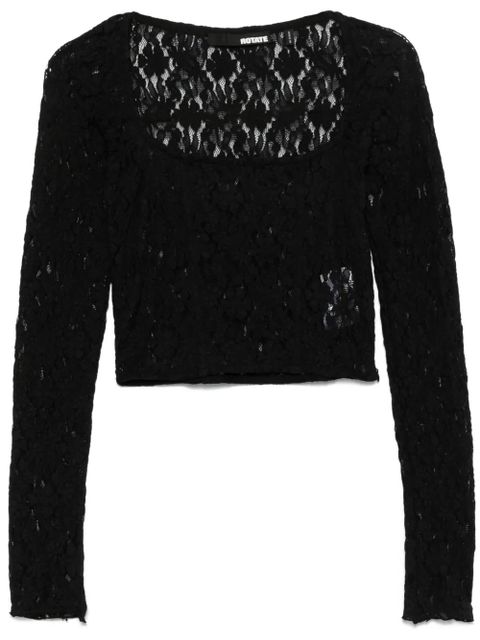 ROTATE BIRGER CHRISTENSEN lace long-sleeve top - Black - zdjęcie produktu nr 1