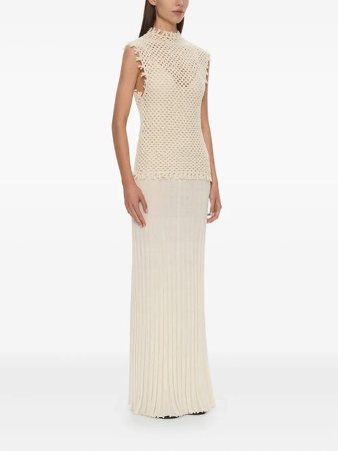 Christopher Esber Lattice knit tank maxi dress - Neutrals